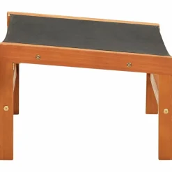 MAISON EXCLUSIVE - Chaise de jardin et repose-pied eucalyptus solide et textilène