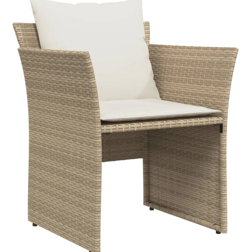 MAISON EXCLUSIVE - Chaise de jardin avec tabouret beige résine tressée