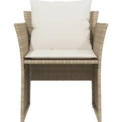 MAISON EXCLUSIVE - Chaise de jardin avec tabouret beige résine tressée