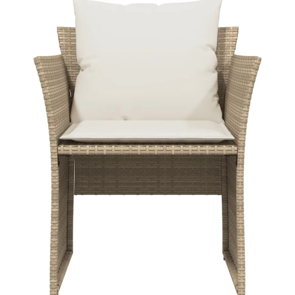 MAISON EXCLUSIVE - Chaise de jardin avec tabouret beige résine tressée