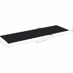 MAISON EXCLUSIVE - Chaise longue de jardin 2 places avec coussins acacia solide