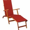 MAISON EXCLUSIVE - Chaise longue d'extérieur repose-pied et coussin acacia solide