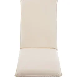 MAISON EXCLUSIVE - Chaise longue pliable tissu oxford blanc crème