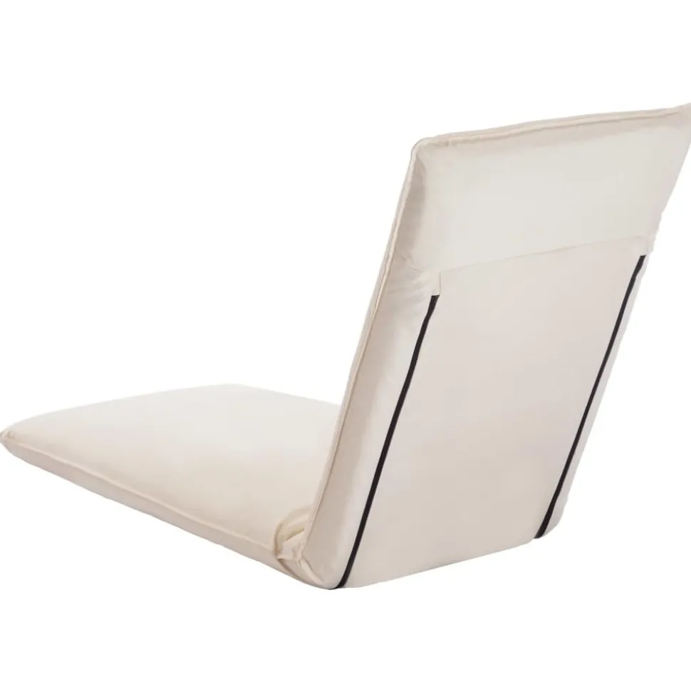 MAISON EXCLUSIVE - Chaise longue pliable tissu oxford blanc crème