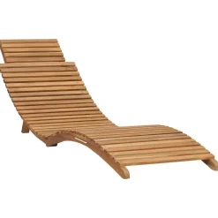 MAISON EXCLUSIVE - Chaise longue pliable avec table bois de teck solide