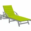 MAISON EXCLUSIVE - Chaise longue de jardin avec coussin bois d'acacia solide