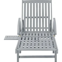MAISON EXCLUSIVE - Chaise longue de jardin avec coussin bois d'acacia solide