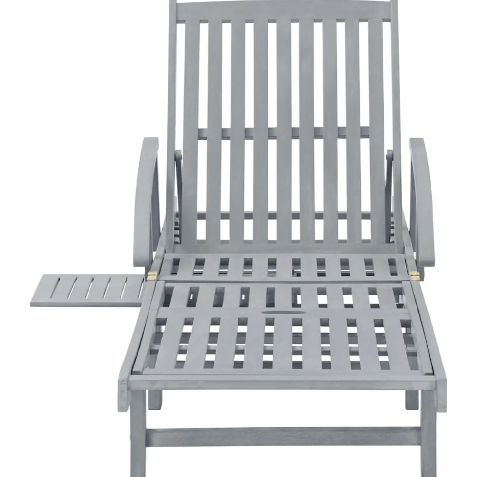 MAISON EXCLUSIVE - Chaise longue de jardin avec coussin bois d'acacia solide