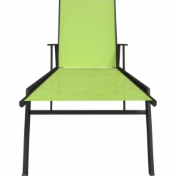 MAISON EXCLUSIVE - Chaise longue acier et tissu textilène vert
