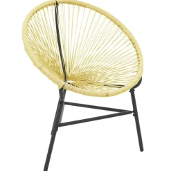 MAISON EXCLUSIVE - Chaise de jardin acapulco résine tressée beige