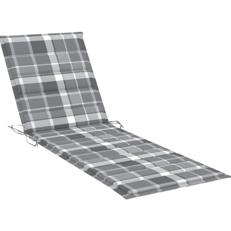 MAISON EXCLUSIVE - Chaise longue de jardin avec coussin gris bois d'acacia solide