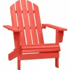 MAISON EXCLUSIVE - Chaise de jardin adirondack bois de sapin massif rouge