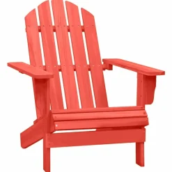 MAISON EXCLUSIVE - Chaise de jardin adirondack bois de sapin massif rouge