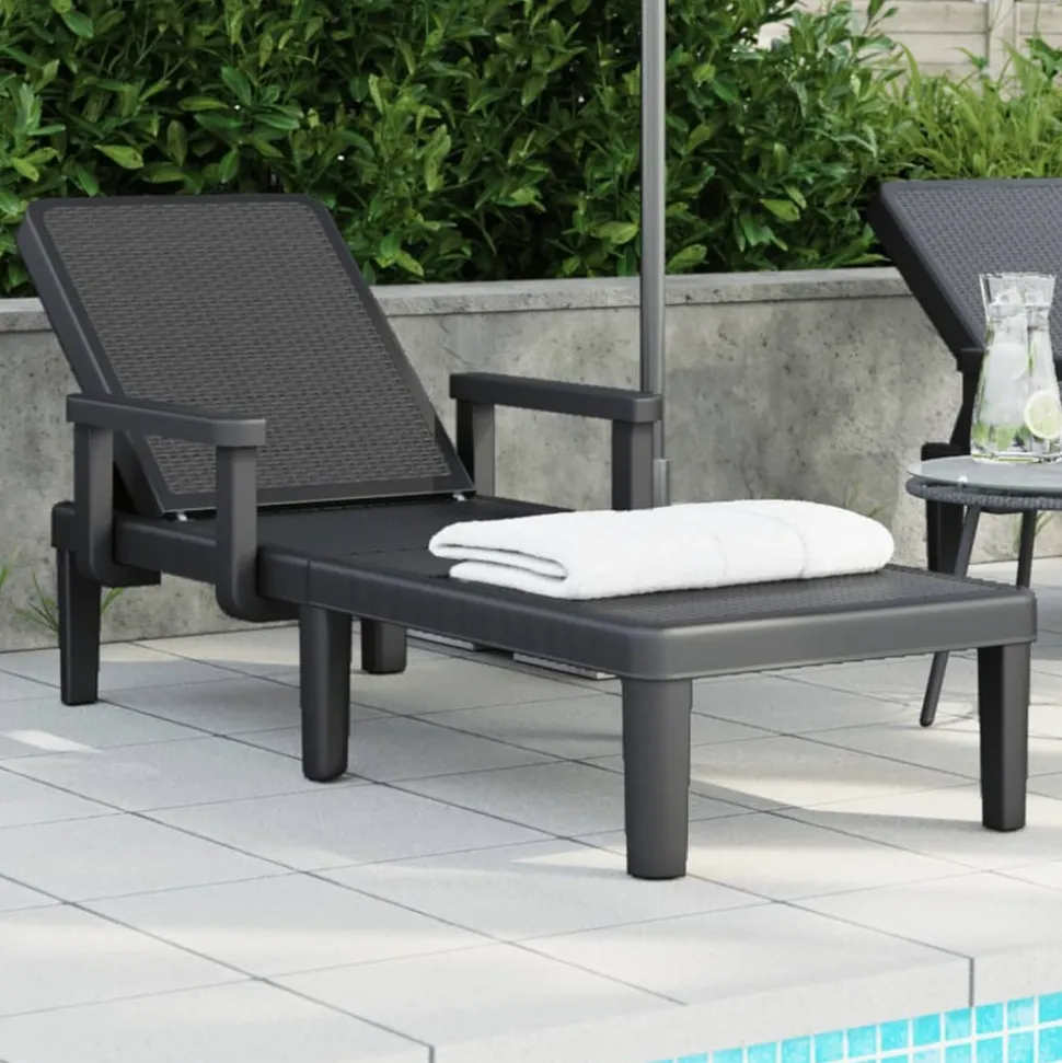 MAISON EXCLUSIVE - Chaise longue réglable en hauteur à 4 positions polypropylène