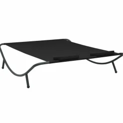 MAISON EXCLUSIVE - Chaise longue d'extérieur tissu noir