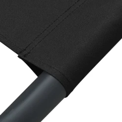 MAISON EXCLUSIVE - Chaise longue d'extérieur tissu noir