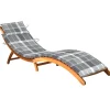 MAISON EXCLUSIVE - Chaise longue de jardin avec coussin bois d'acacia solide