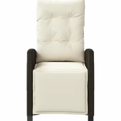 MAISON EXCLUSIVE - Chaise inclinable de jardin repose-pied marron résine tressée
