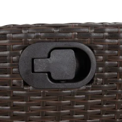 MAISON EXCLUSIVE - Chaise inclinable de jardin repose-pied marron résine tressée