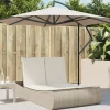 MAISON EXCLUSIVE - Chaise longue double avec coussins beige résine tressée