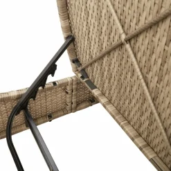 MAISON EXCLUSIVE - Chaise longue double avec coussins beige résine tressée