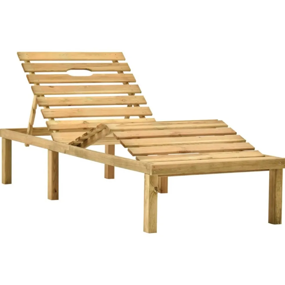 MAISON EXCLUSIVE - Chaise longue de jardin avec table bois de pin imprégné