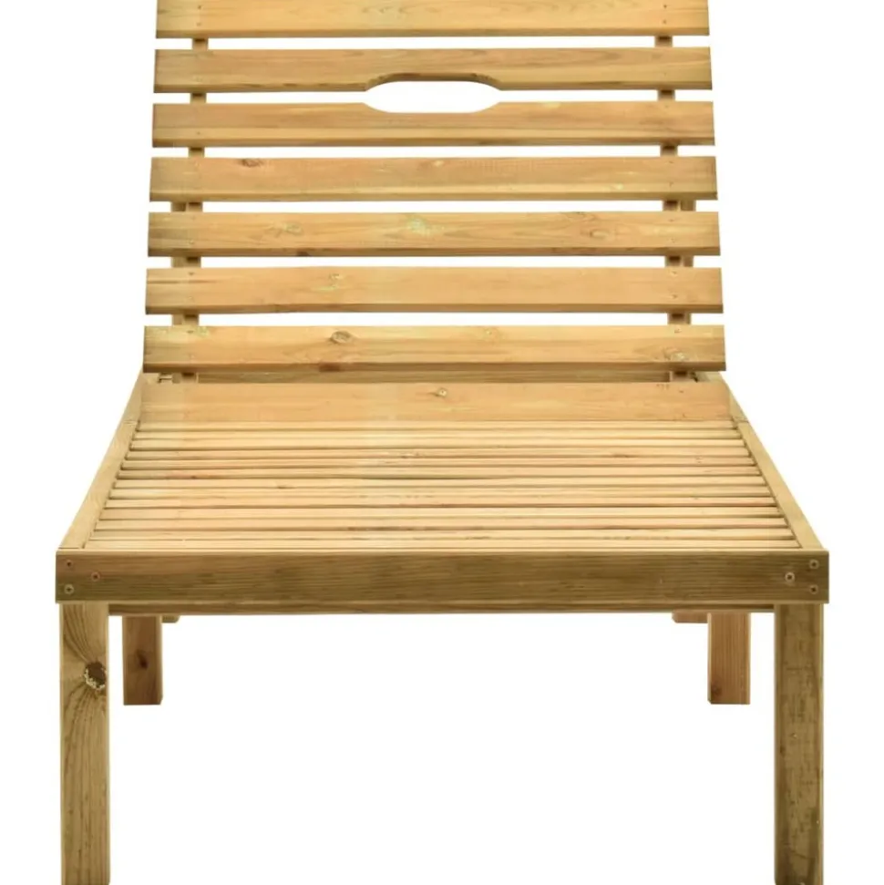 MAISON EXCLUSIVE - Chaise longue de jardin avec table bois de pin imprégné