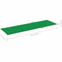 MAISON EXCLUSIVE - Chaise longue de jardin avec coussin bambou