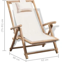 MAISON EXCLUSIVE - Chaise de terrasse d'extérieur bambou