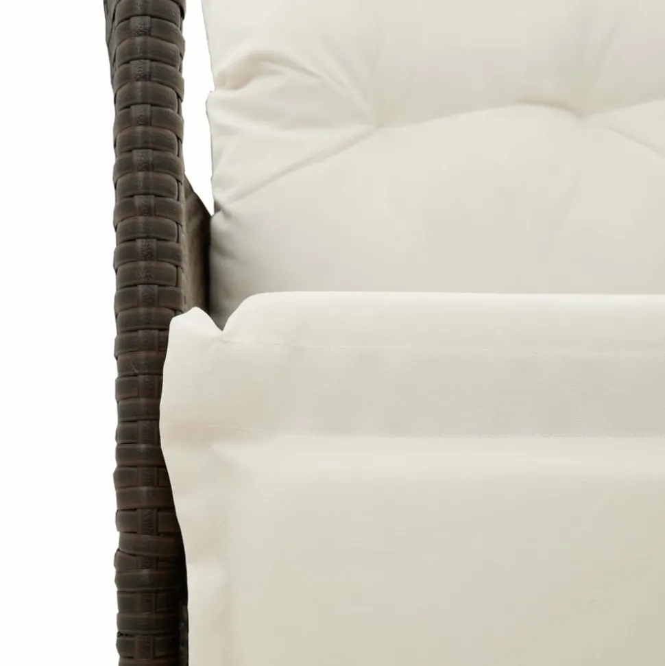 MAISON EXCLUSIVE - Chaise inclinable de jardin avec coussins marron résine tressée