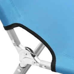 MAISON EXCLUSIVE - Chaise longue pliable acier et tissu bleu turquoise