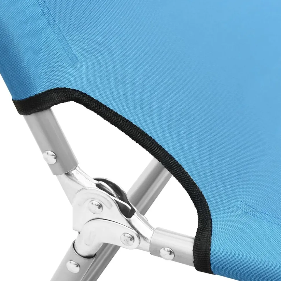 MAISON EXCLUSIVE - Chaise longue pliable acier et tissu bleu turquoise