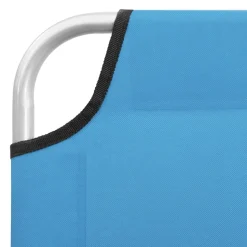 MAISON EXCLUSIVE - Chaise longue pliable acier et tissu bleu turquoise