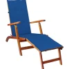 MAISON EXCLUSIVE - Chaise longue d'extérieur repose-pied et coussin acacia solide