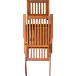 MAISON EXCLUSIVE - Chaise longue d'extérieur repose-pied et coussin acacia solide