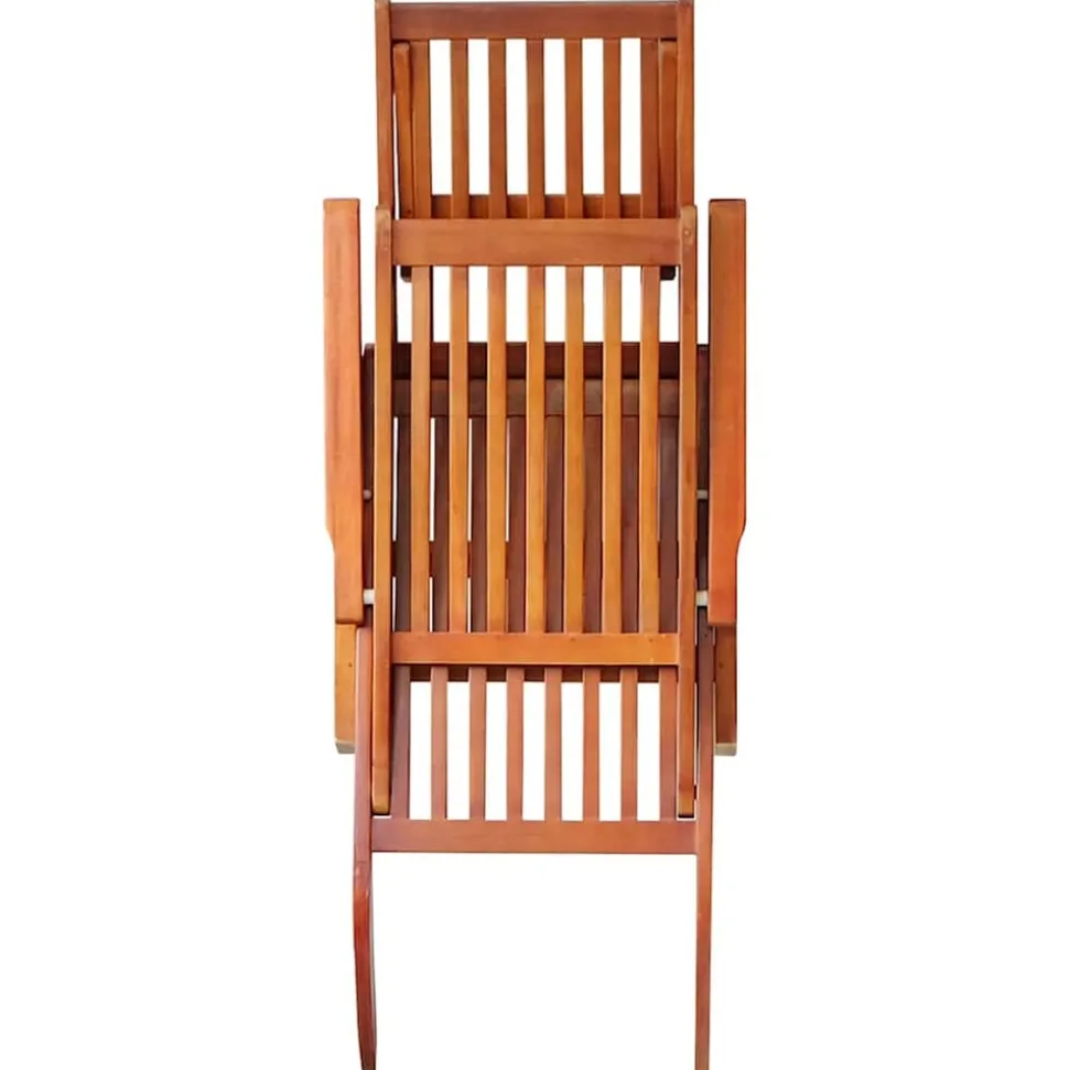 MAISON EXCLUSIVE - Chaise longue d'extérieur repose-pied et coussin acacia solide