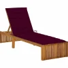 MAISON EXCLUSIVE - Chaise longue avec coussin bois d'acacia solide
