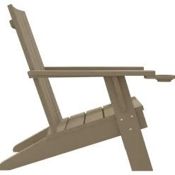 MAISON EXCLUSIVE - Chaise de jardin adirondack marron clair 75x88,5x89,5 cm pp