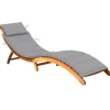 MAISON EXCLUSIVE - Chaise longue de jardin avec coussin bois d'acacia solide