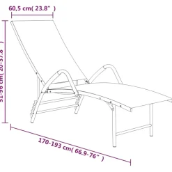 MAISON EXCLUSIVE - Chaise longue textilène et aluminium vert
