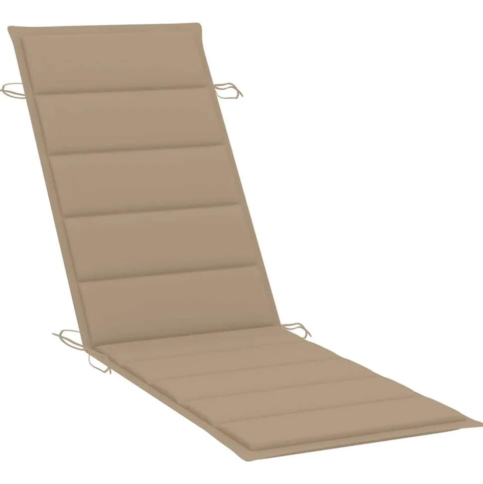 MAISON EXCLUSIVE - Chaise longue de jardin avec table et coussin bois d'acacia