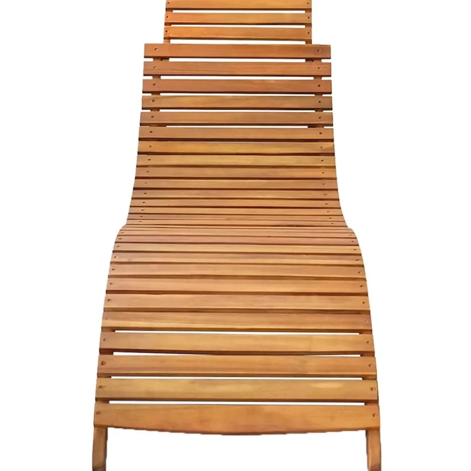 MAISON EXCLUSIVE - Chaise longue de jardin avec coussin bois d'acacia solide