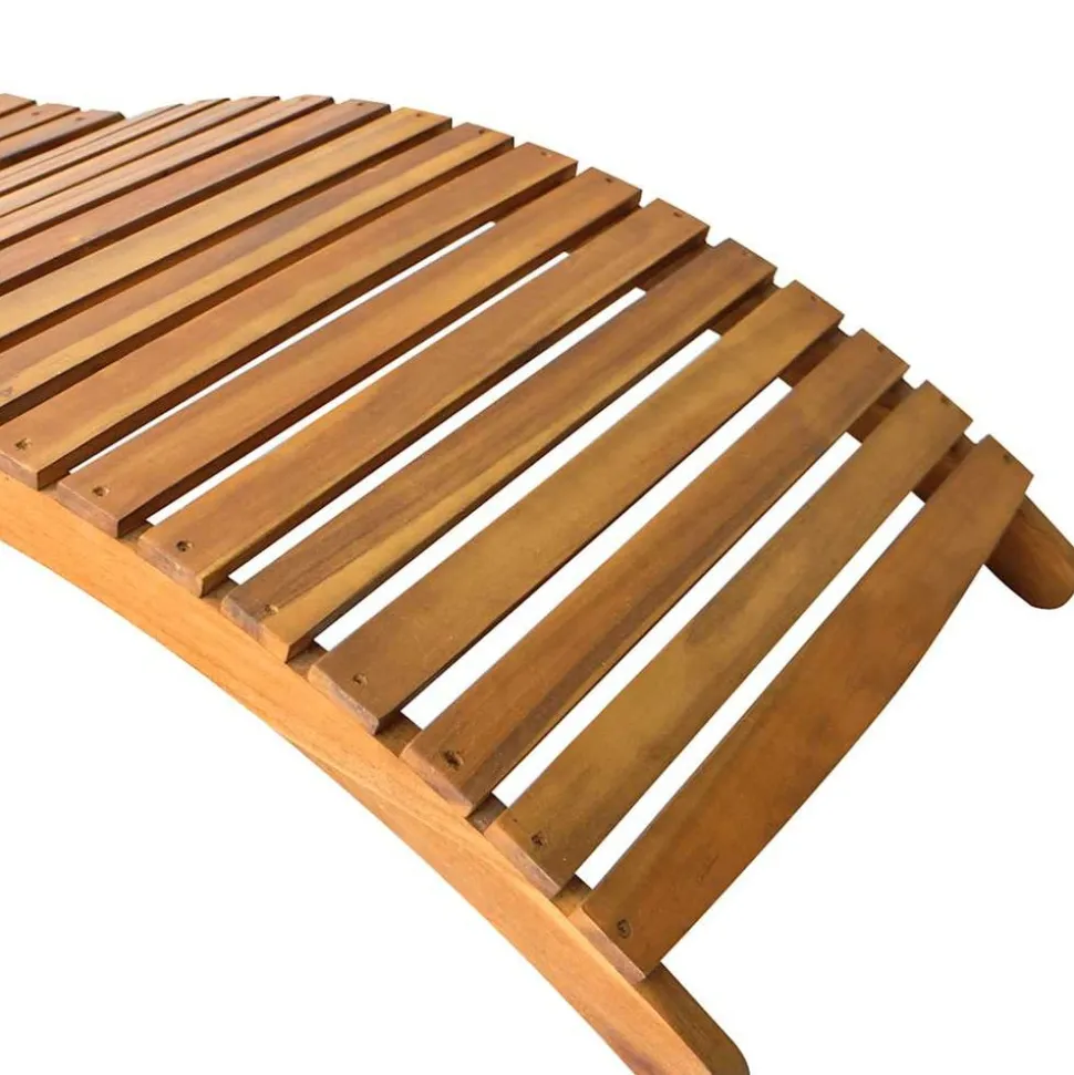 MAISON EXCLUSIVE - Chaise longue de jardin avec coussin bois d'acacia solide