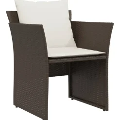 MAISON EXCLUSIVE - Chaise de jardin avec tabouret marron résine tressée