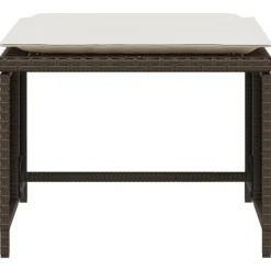 MAISON EXCLUSIVE - Chaise de jardin avec tabouret marron résine tressée
