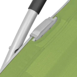 MAISON EXCLUSIVE - Chaise longue avec oreiller aluminium et textilène vert
