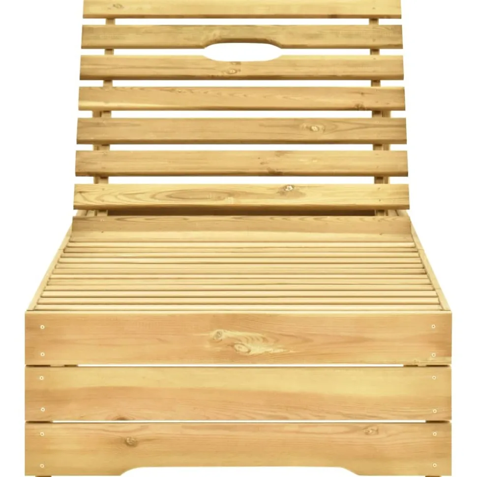 MAISON EXCLUSIVE - Chaise longue avec coussin taupe bois de pin imprégné