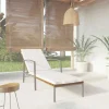 MAISON EXCLUSIVE - Chaise longue de jardin avec coussin résine tressée marron
