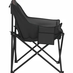 MAISON EXCLUSIVE - Chaise de camping avec poche pliable lot de 2 noir
