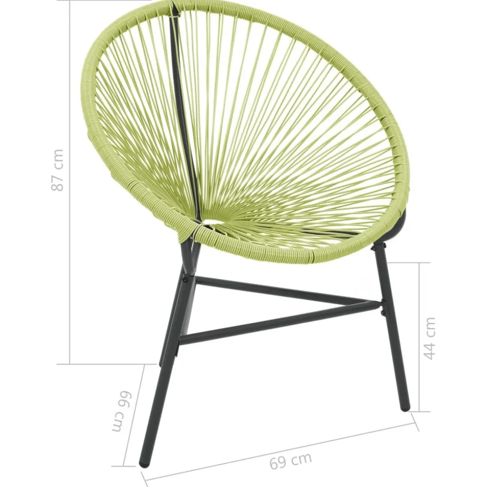 MAISON EXCLUSIVE - Chaise de jardin acapulco résine tressée vert